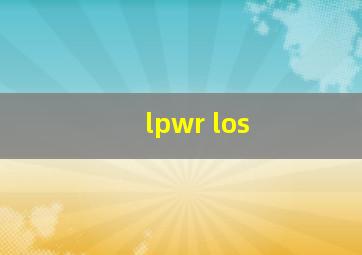 lpwr los